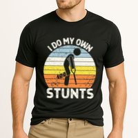 I Do My Own Stunts Broken Leg Get Well Soon Gift Crutches Cooling Performance Crew T-Shirt
