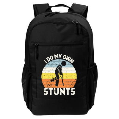 I Do My Own Stunts Broken Leg Get Well Soon Gift Crutches Backpack