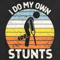 I Do My Own Stunts Broken Leg Get Well Soon Gift Crutches Adult Drive Performance Visor