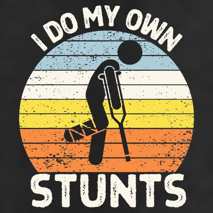 I Do My Own Stunts Broken Leg Get Well Soon Gift Crutches Adult Drive Performance Visor