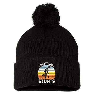 I Do My Own Stunts Broken Leg Get Well Soon Gift Crutches Pom Pom 12in Knit Beanie