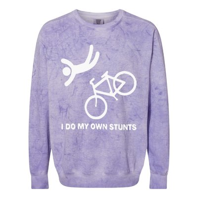 I Do My Own Stunts Colorblast Crewneck Sweatshirt