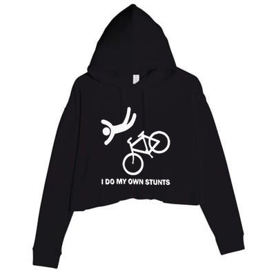 I Do My Own Stunts Crop Fleece Hoodie