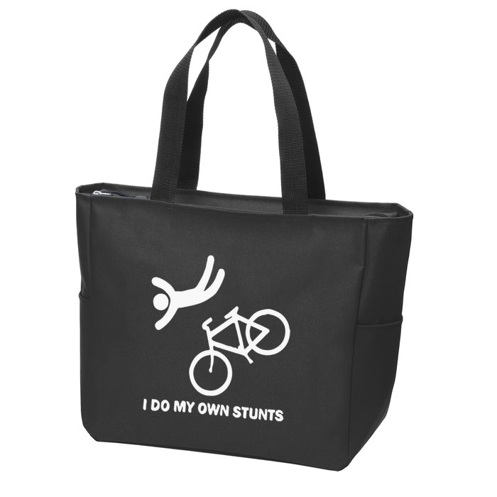 I Do My Own Stunts Zip Tote Bag