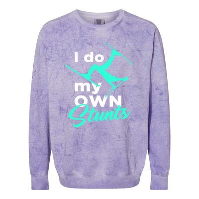 I Do My Own Stunts Jet Ski Lover Gift For Skier Colorblast Crewneck Sweatshirt