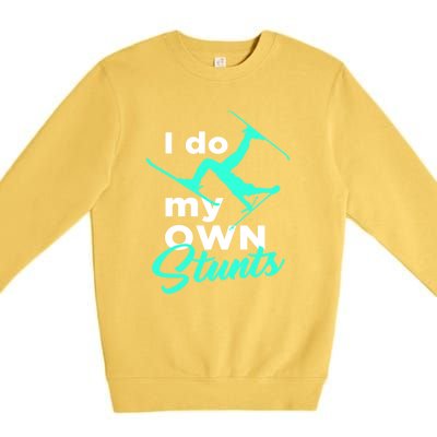 I Do My Own Stunts Jet Ski Lover Gift For Skier Premium Crewneck Sweatshirt