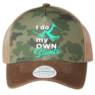 I Do My Own Stunts Jet Ski Lover Gift For Skier Legacy Tie Dye Trucker Hat