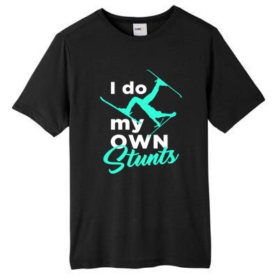 I Do My Own Stunts Jet Ski Lover Gift For Skier Tall Fusion ChromaSoft Performance T-Shirt