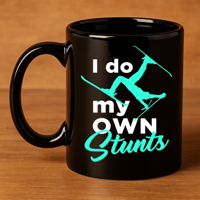 I Do My Own Stunts Jet Ski Lover Gift For Skier 11oz C Handle Ceramic Mug