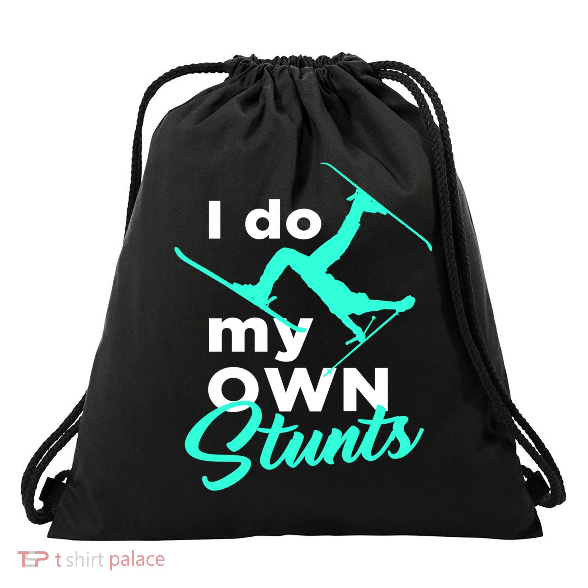 I Do My Own Stunts Jet Ski Lover Gift For Skier Drawstring Bag