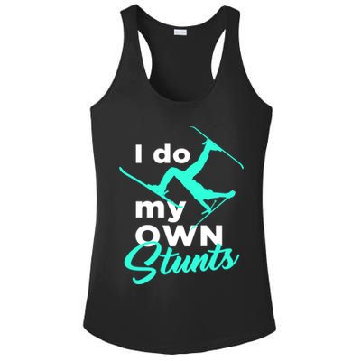 I Do My Own Stunts Jet Ski Lover Gift For Skier Ladies PosiCharge Competitor Racerback Tank