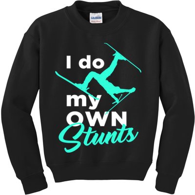 I Do My Own Stunts Jet Ski Lover Gift For Skier Kids Sweatshirt