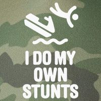 I Do My Own Stunts Jet Ski Personal Watercraft PWC Gift Legacy Tie Dye Trucker Hat