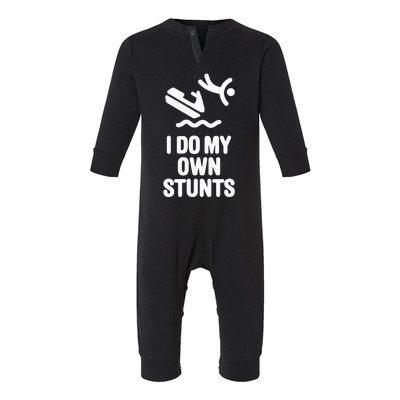 I Do My Own Stunts Jet Ski Personal Watercraft PWC Gift Infant Fleece One Piece