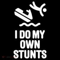 I Do My Own Stunts Jet Ski Personal Watercraft PWC Gift Tall T-Shirt