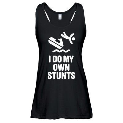 I Do My Own Stunts Jet Ski Personal Watercraft PWC Gift Ladies Essential Flowy Tank