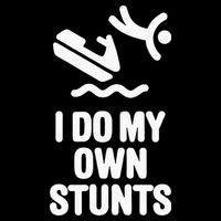 I Do My Own Stunts Jet Ski Personal Watercraft PWC Gift 16 in Basic Backpack