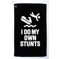 I Do My Own Stunts Jet Ski Personal Watercraft PWC Gift Golf Towel