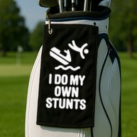 I Do My Own Stunts Jet Ski Personal Watercraft PWC Gift Golf Towel