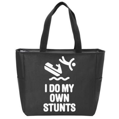 I Do My Own Stunts Jet Ski Personal Watercraft PWC Gift Zip Tote Bag