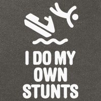 I Do My Own Stunts Jet Ski Personal Watercraft PWC Gift Cotton Canvas Backpack
