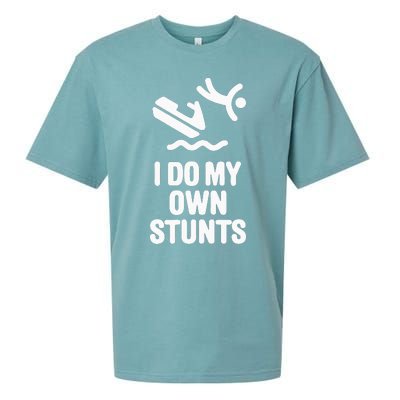 I Do My Own Stunts Jet Ski Personal Watercraft PWC Gift Sueded Cloud Jersey T-Shirt