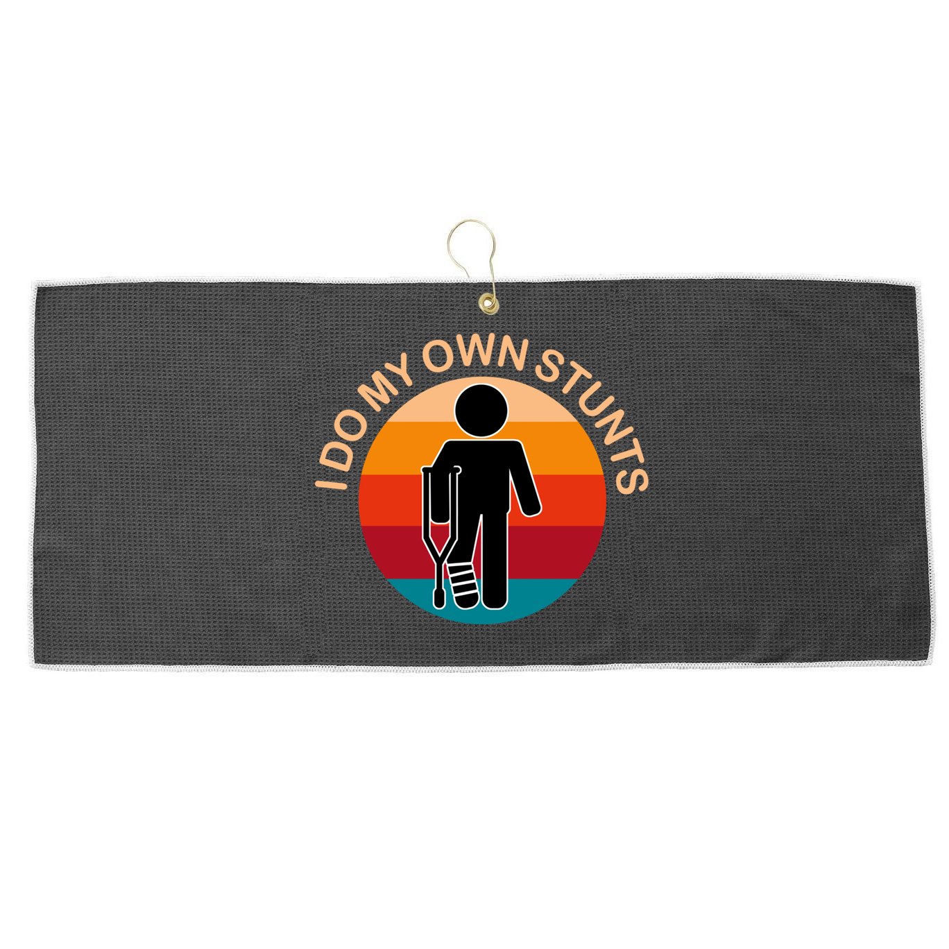 I Do My Own Stunts Cute Gift Get Well Gift Large Microfiber Waffle Golf Towel