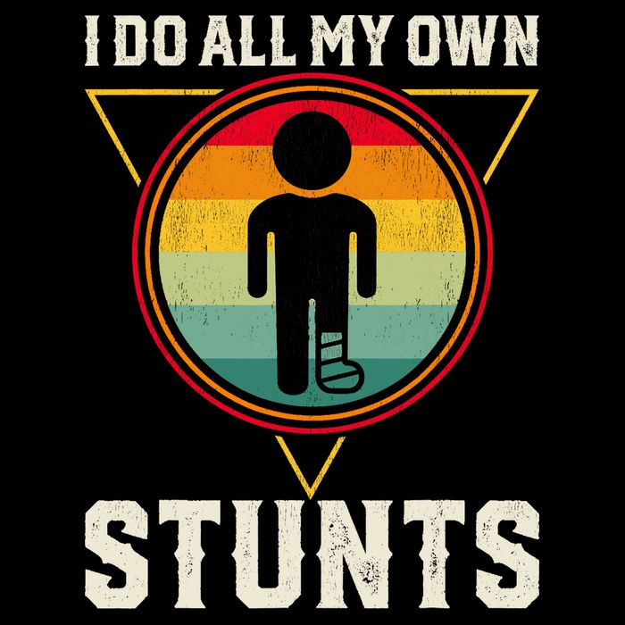 I Do My Own Stunts Get Well Funny Injury Leg Ankle Knee Foot Impact Tech Backpack