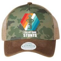 I Do My Own Stunts Funny Broken Leg Feet Injury Get Well Soon Legacy Tie Dye Trucker Hat