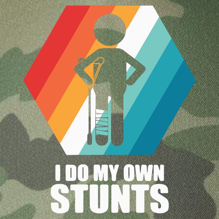 I Do My Own Stunts Funny Broken Leg Feet Injury Get Well Soon Legacy Tie Dye Trucker Hat