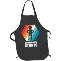 I Do My Own Stunts Funny Broken Leg Feet Injury Get Well Soon Apron