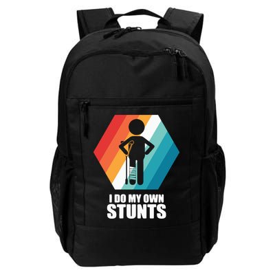 I Do My Own Stunts Funny Broken Leg Feet Injury Get Well Soon Backpack