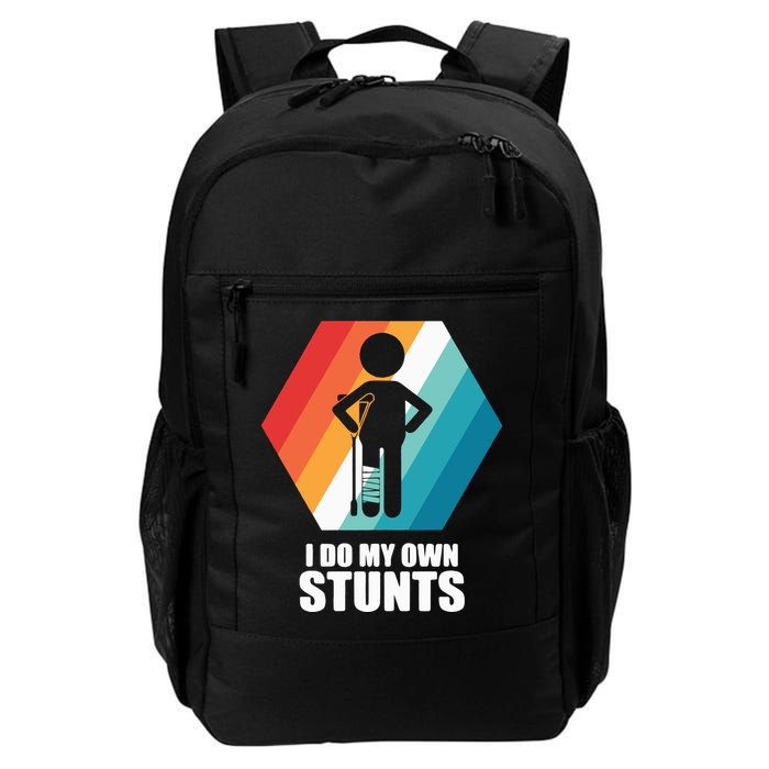 I Do My Own Stunts Funny Broken Leg Feet Injury Get Well Soon Backpack