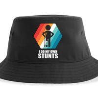 I Do My Own Stunts Funny Broken Leg Feet Injury Get Well Soon Sustainable Bucket Hat