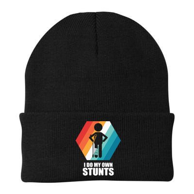 I Do My Own Stunts Funny Broken Leg Feet Injury Get Well Soon Beanie