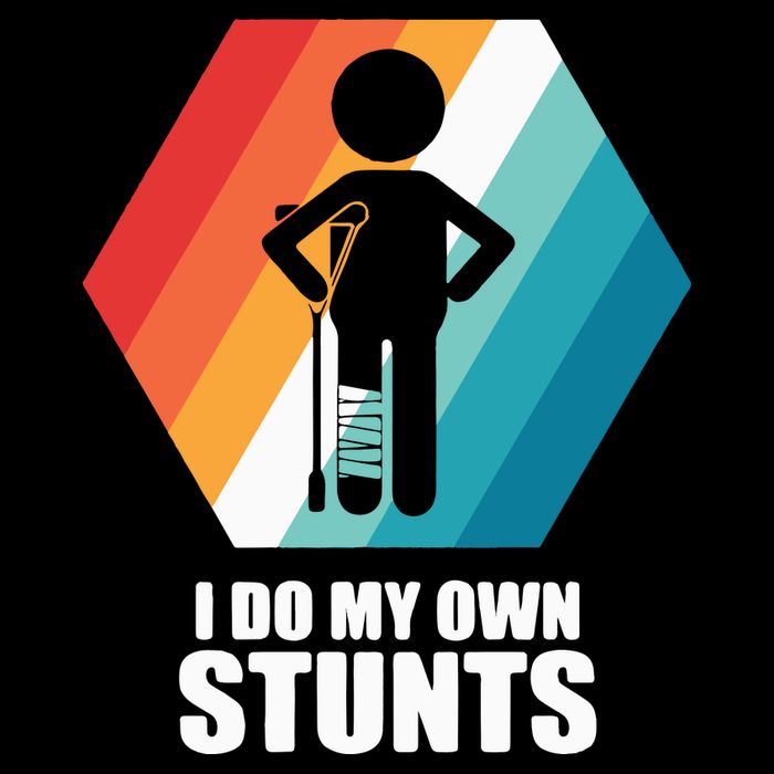I Do My Own Stunts Funny Broken Leg Feet Injury Get Well Soon 16 in Basic Backpack