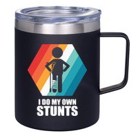 I Do My Own Stunts Funny Broken Leg Feet Injury Get Well Soon 12oz Stainless Steel Coffee Mug