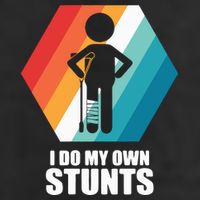 I Do My Own Stunts Funny Broken Leg Feet Injury Get Well Soon Large Microfiber Waffle Golf Towel