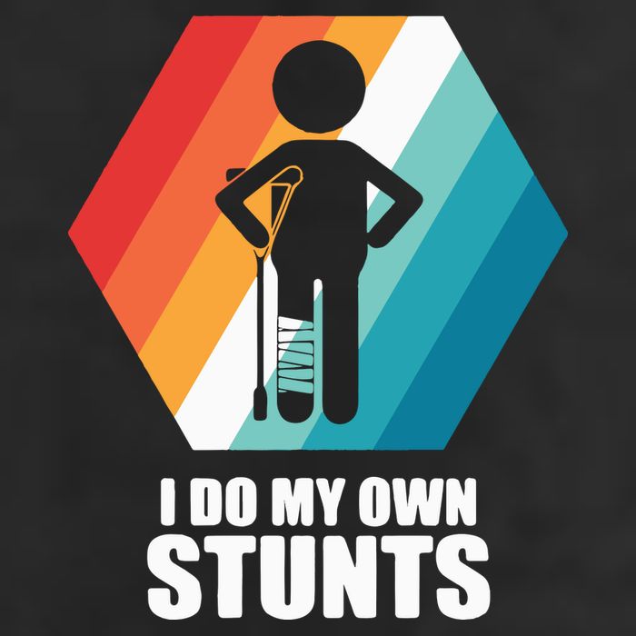 I Do My Own Stunts Funny Broken Leg Feet Injury Get Well Soon Hat
