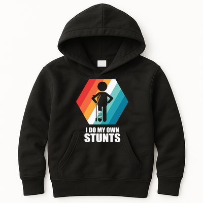 I Do My Own Stunts Funny Broken Leg Feet Injury Get Well Soon Kids Hoodie