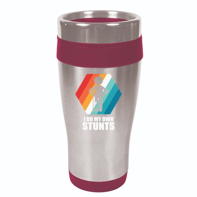 I Do My Own Stunts Funny Broken Leg Feet Injury Get Well Soon 16oz Travel Tumbler