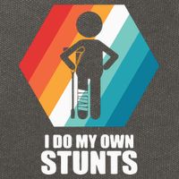 I Do My Own Stunts Funny Broken Leg Feet Injury Get Well Soon Cotton Canvas Backpack