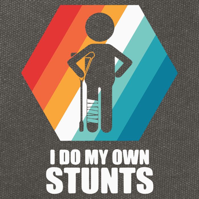 I Do My Own Stunts Funny Broken Leg Feet Injury Get Well Soon Cotton Canvas Backpack
