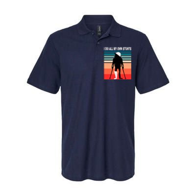 I Do My Own Stunts Get Well Gift Injury Leg Broken Arm Softstyle Adult Sport Polo