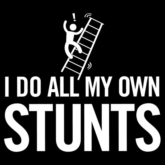 I Do My Own Stunts Ladder Fall Funny Gift 16 in Basic Backpack