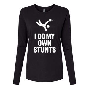 I Do My Own Stunts Funny Table Tennis Paddle Ping Pong Gift Womens Cotton Relaxed Long Sleeve T-Shirt