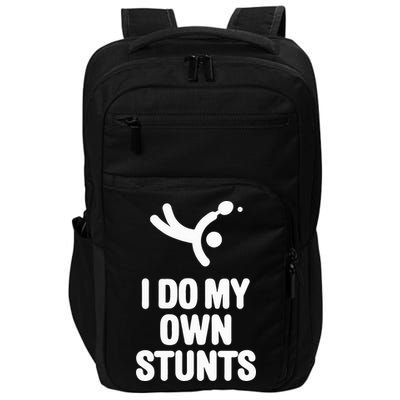 I Do My Own Stunts Funny Table Tennis Paddle Ping Pong Gift Impact Tech Backpack