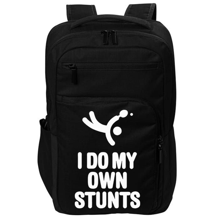 I Do My Own Stunts Funny Table Tennis Paddle Ping Pong Gift Impact Tech Backpack