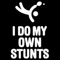 I Do My Own Stunts Funny Table Tennis Paddle Ping Pong Gift Drawstring Bag
