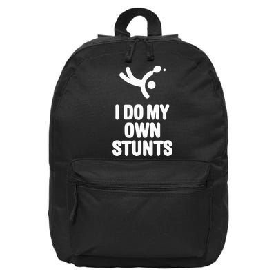 I Do My Own Stunts Funny Table Tennis Paddle Ping Pong Gift 16 in Basic Backpack